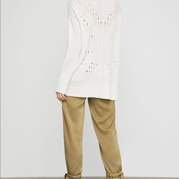 NWOT White Bcbg Turtleneck Sequin Tunic Sweater - Picture 5 of 11